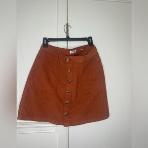 Kensie Burnt orange Mini A-Line Skirt size 10